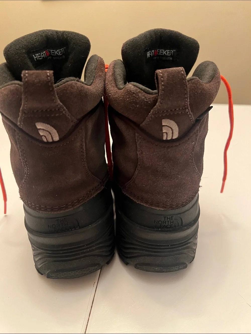 The North Face Brown & Orange Waterproof Winter Boots